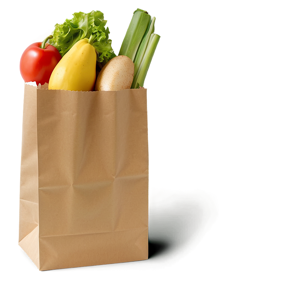 Brown Paper Bag For Groceries Png 23