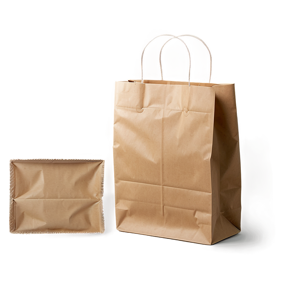 Brown Paper Bag With Window Png 06282024