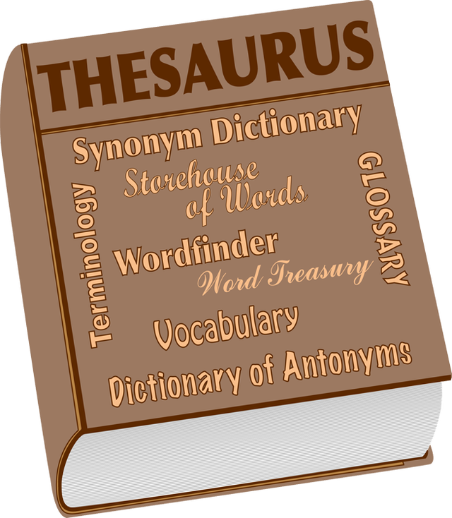 Brown Thesaurus Book Illustration PNG with transparent background