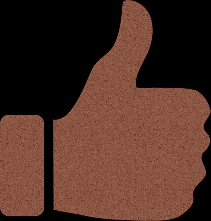 Brown Thumbs Up Silhouette PNG with transparent background