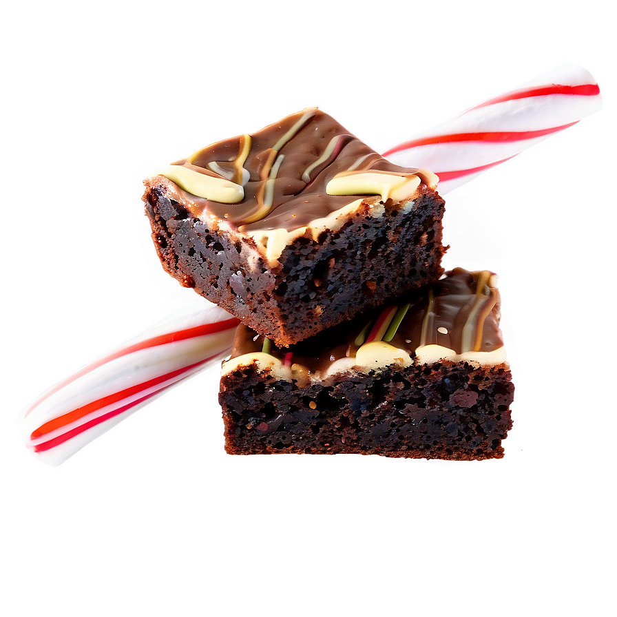 Brownie With Candy Cane Pieces Png Wfy