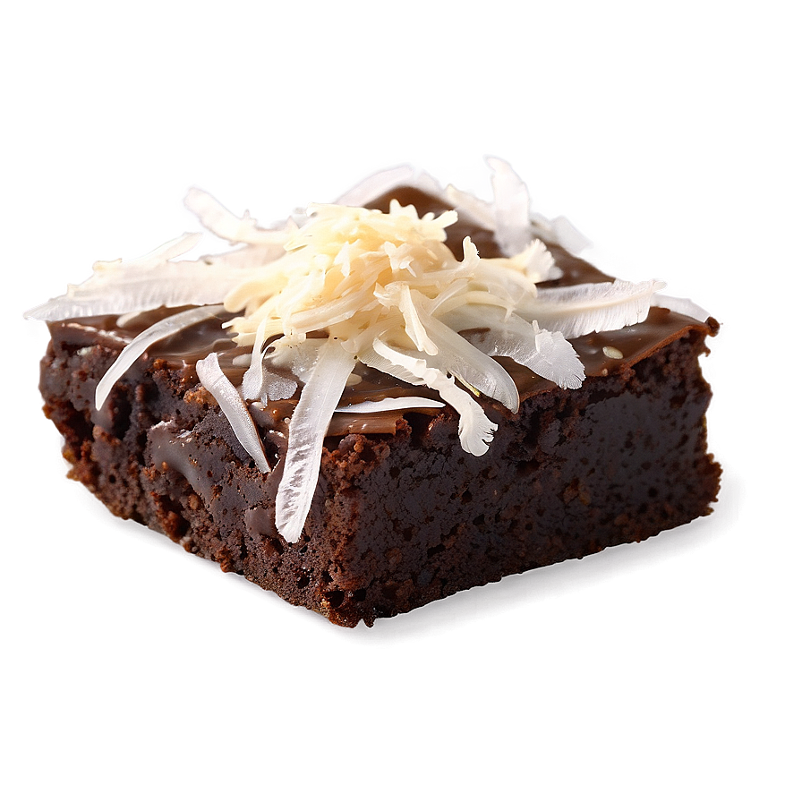 Brownie with Coconut Flakes PNG 79 PNG with transparent background