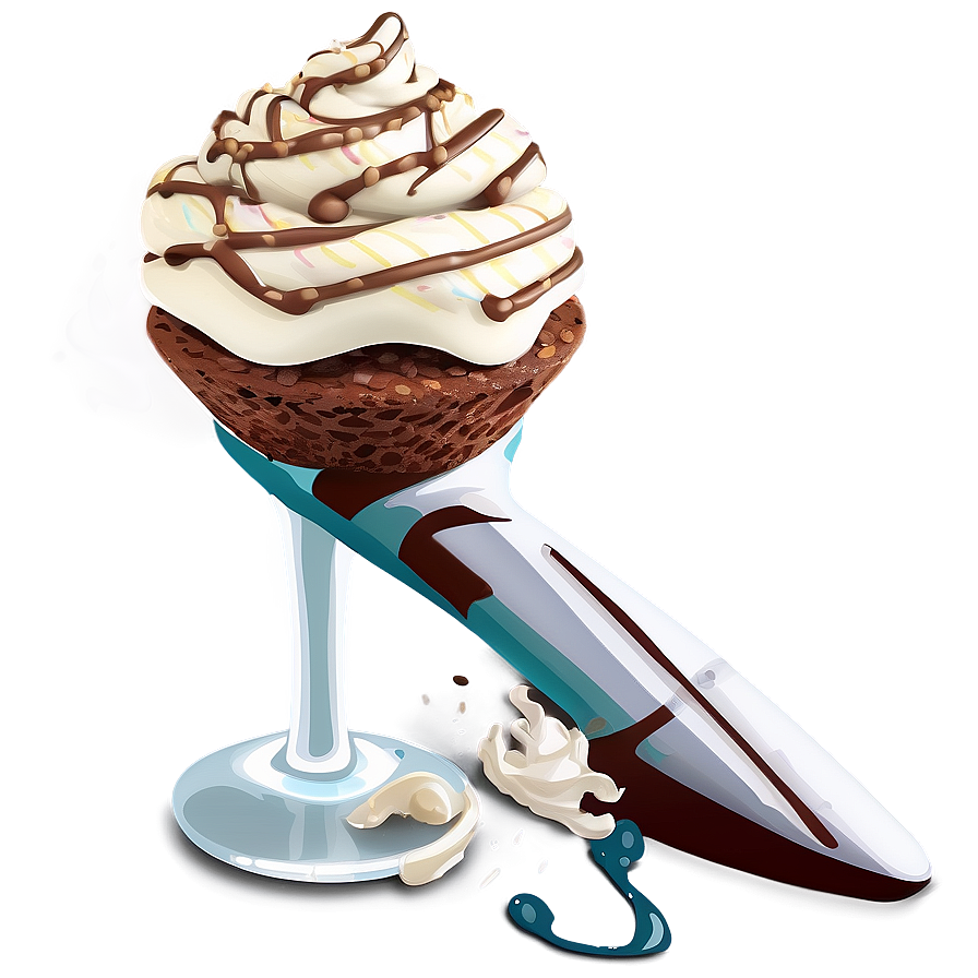 Brownie with Ice Cream PNG shg16 PNG with transparent background