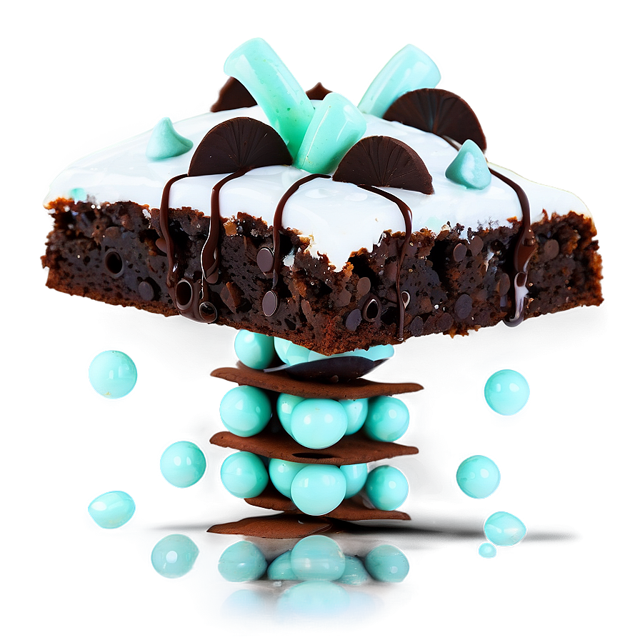 Brownie With Mint Chips Png 06122024