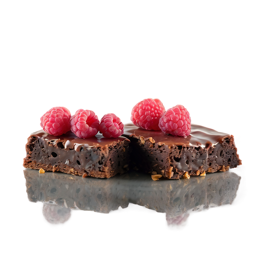 Brownies With Raspberries Png 06242024