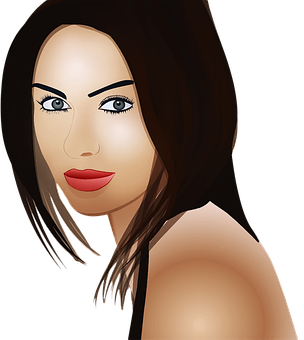 Brunette Woman Illustration