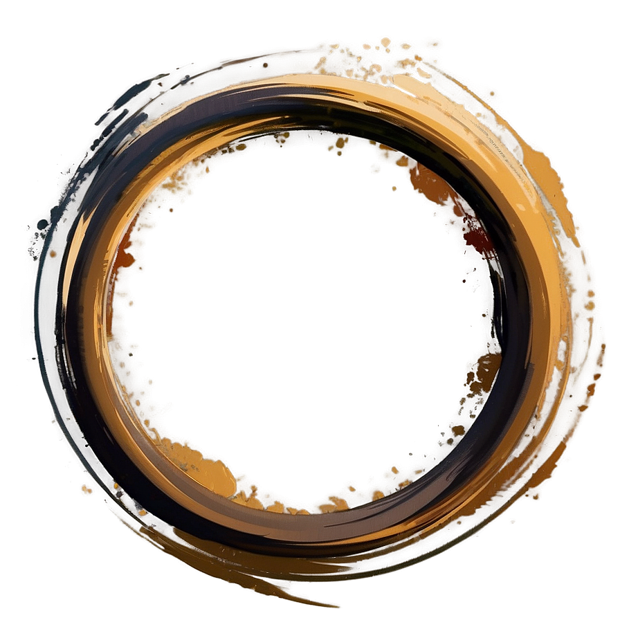 Brushstroke Circle Frame Png Hoh