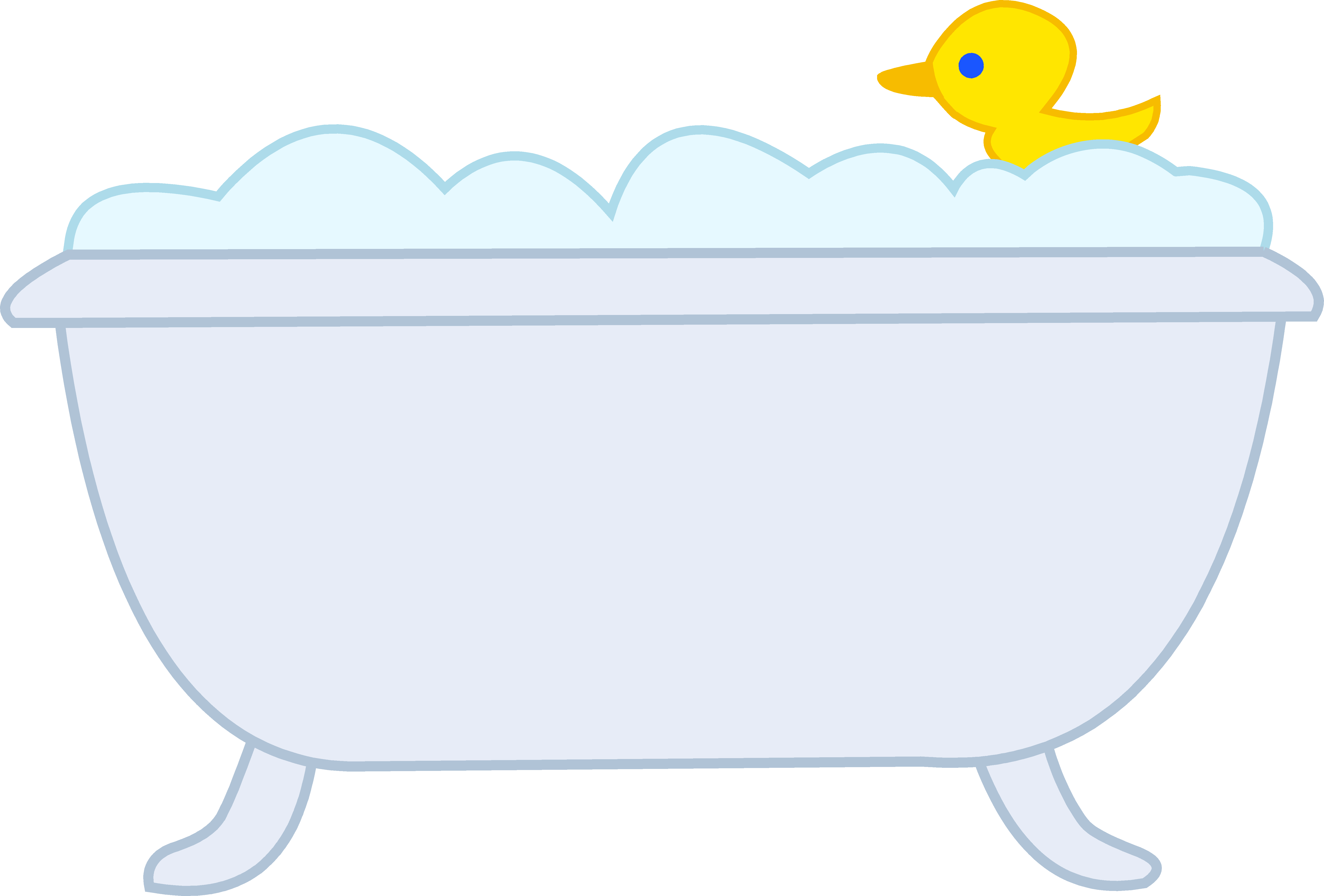 Bubble Bathwith Rubber Duck Clipart