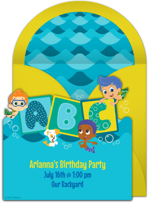 Bubble Guppies Birthday Invitation