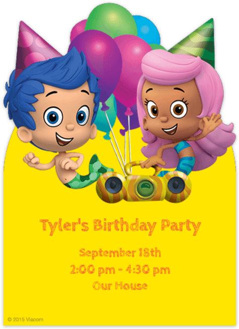 Bubble Guppies Birthday Invitation