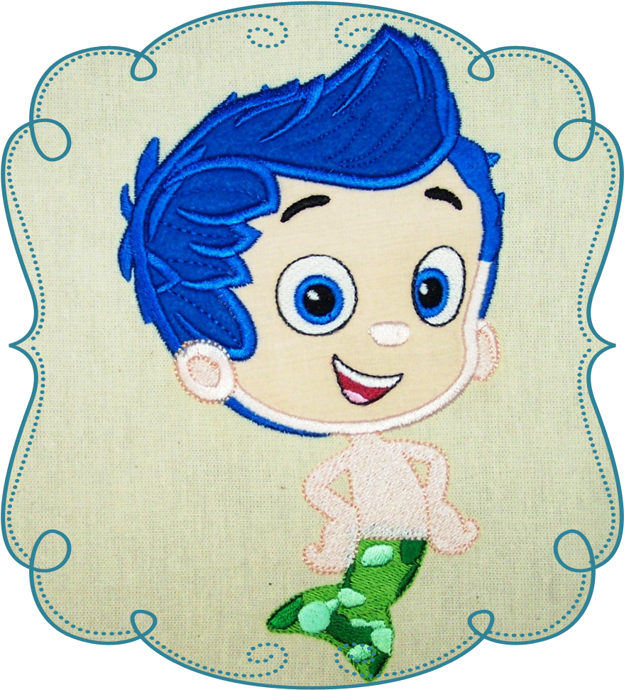 Bubble Guppies Embroidered Character