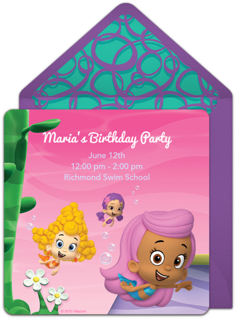 Bubble Guppies Party Invitations, HD Png Download PNG with transparent background