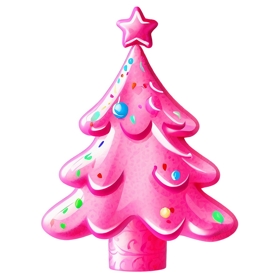 Bubblegum Pink Christmas Tree Png 06122024