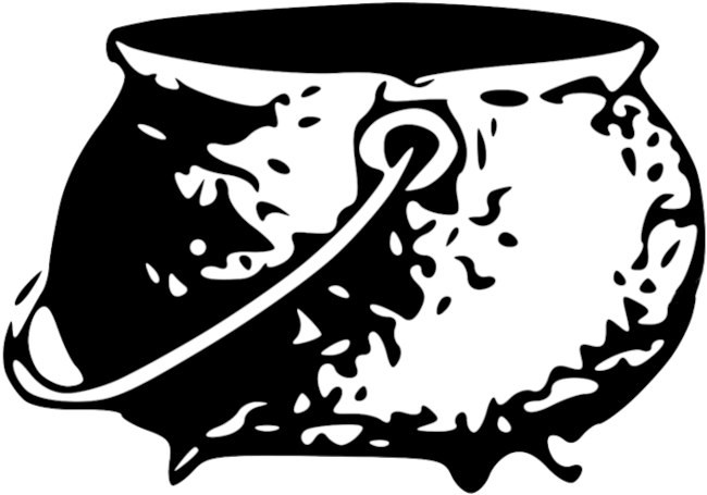 Cauldron Witchcraft Kitchen Clip Art - Cauldron Clipart Black And White, HD Png Download PNG with transparent background