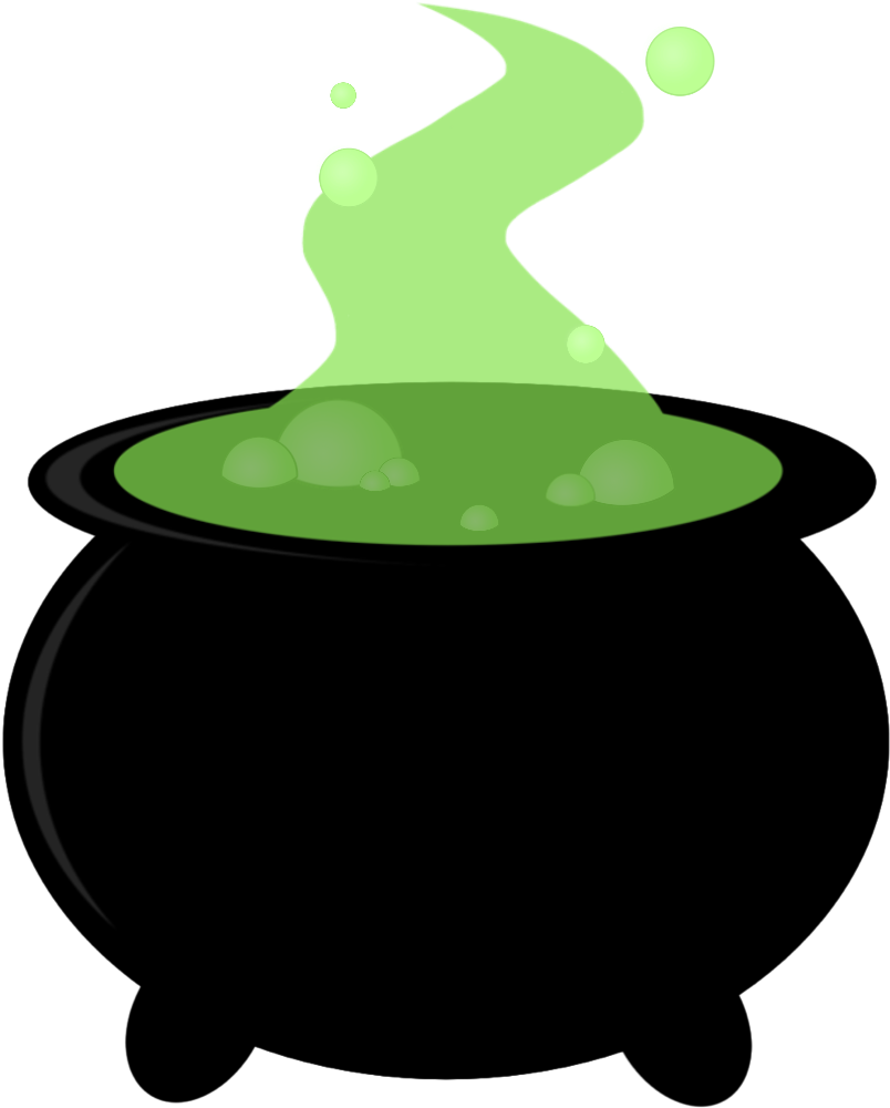 Bubbling Green Potion Cauldron