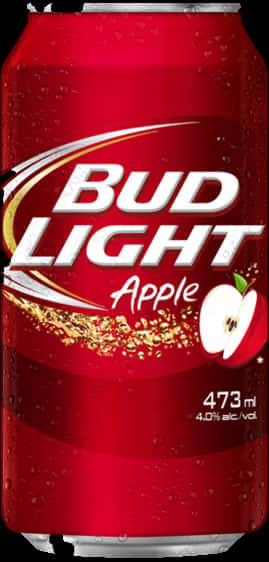 Bud Light Apple Can Design PNG image with a transparent background, free high-resolution download