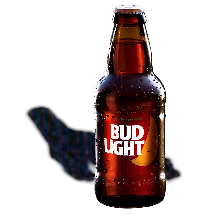 Bud Light Bottle With Shadow Png 06272024