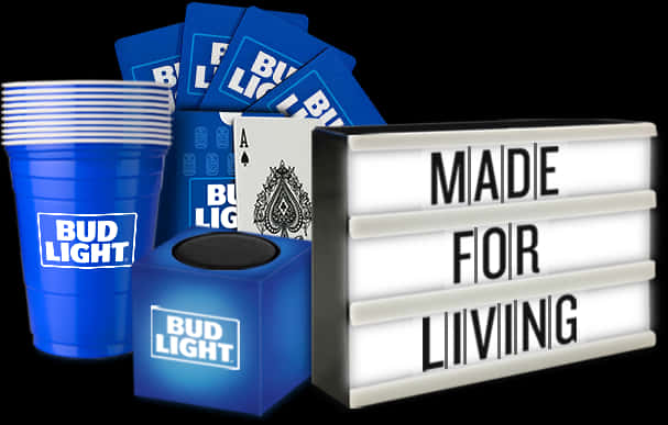 Bud Light Branded Merchandise PNG image with a transparent background, free high-resolution download