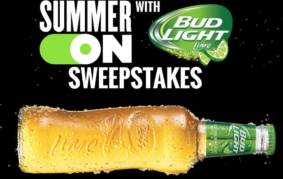Bud Light Lime Summer Sweepstakes Ad PNG image with a transparent background, free high-resolution download