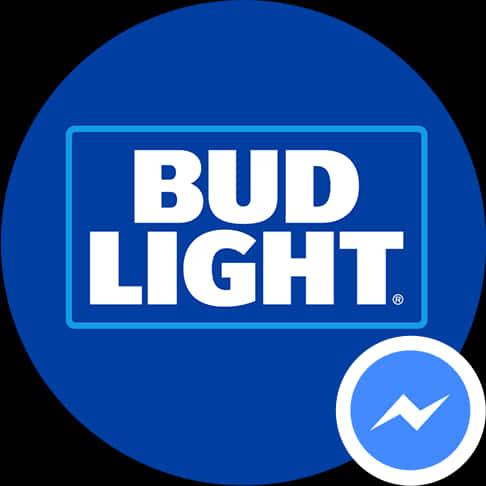 Bud Light Logowith Messenger Icon PNG image with a transparent background, free high-resolution download