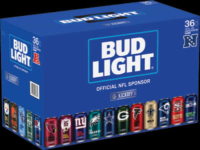 Bud Light N F L Team Cans Packaging PNG image with a transparent background, free high-resolution download