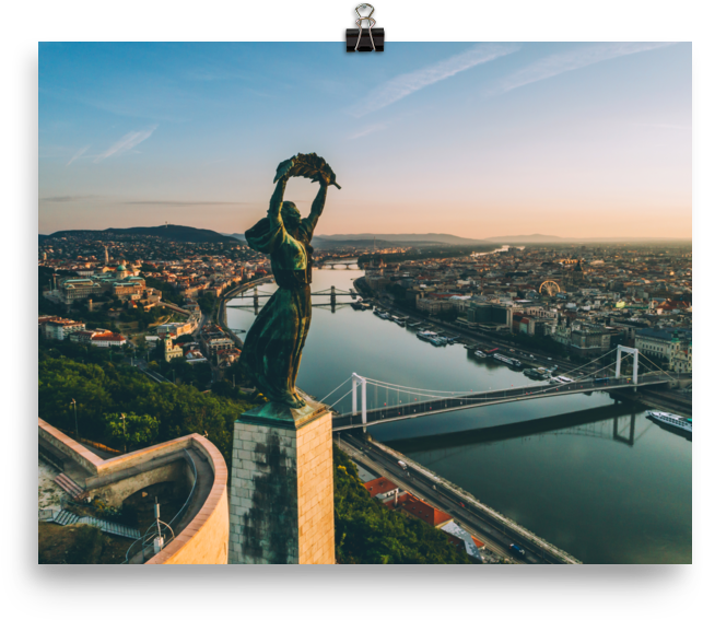 Budapest Liberty Statue Sunrise