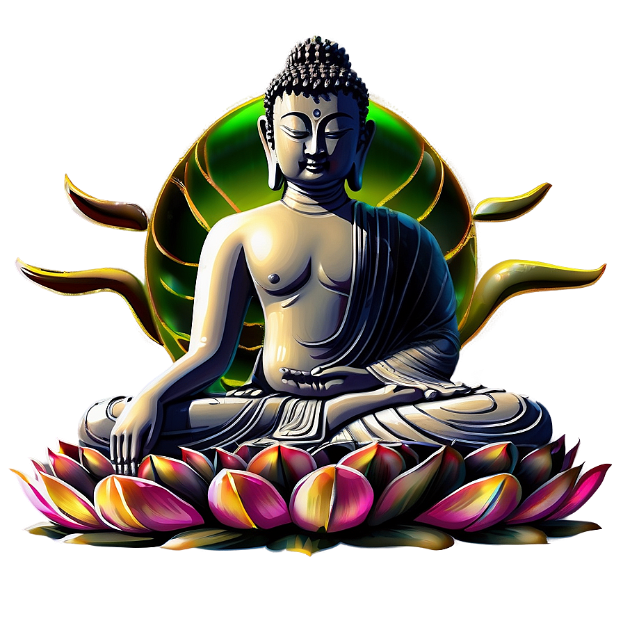 Buddha Painting Png Equ87