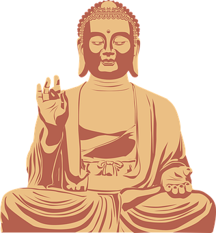 Buddha Vector Illustration PNG with transparent background