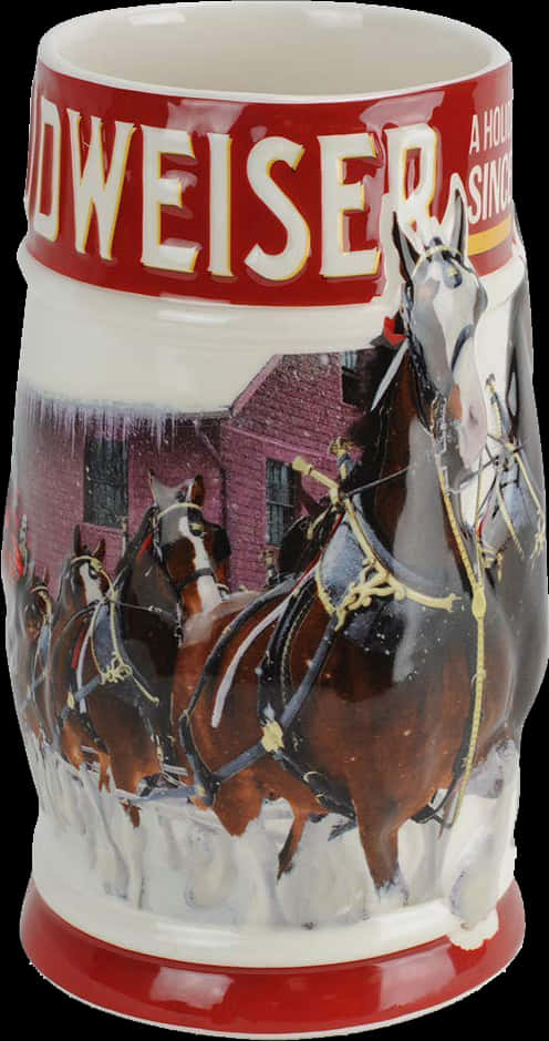 Budweiser Holiday Stein Horse Team