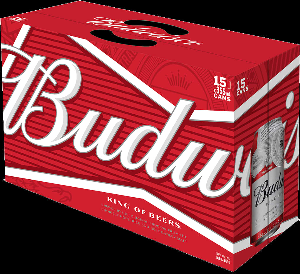 Budweiser15 Pack Beer Cans Packaging