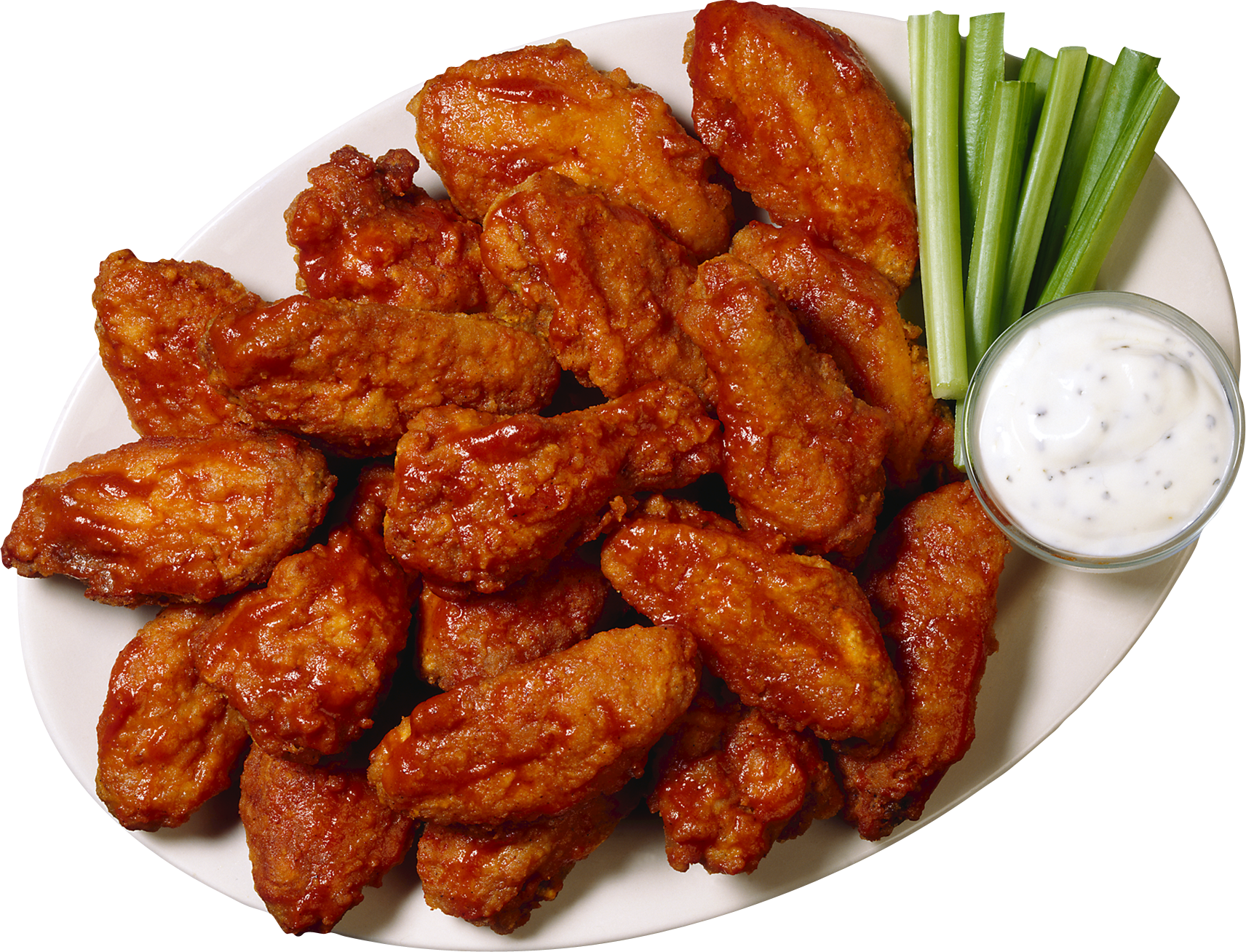 Buffalo Wings Plate With Dip