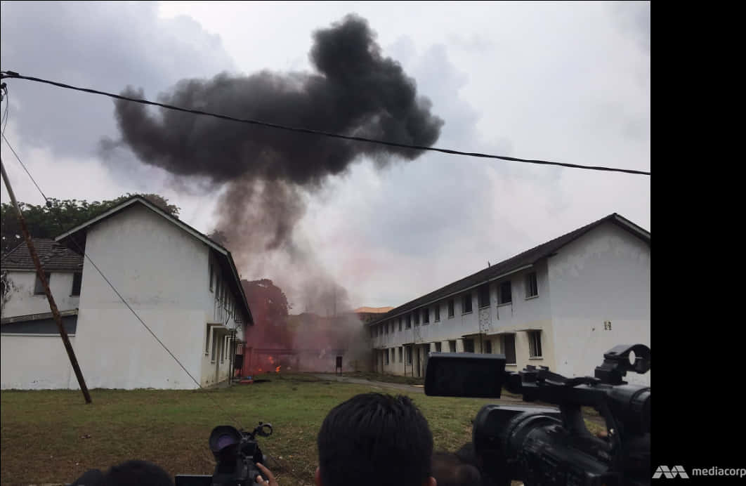 Building Fire Smoke Plume