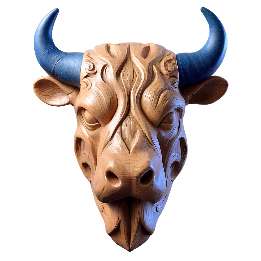 Bull Head Carving Png 90