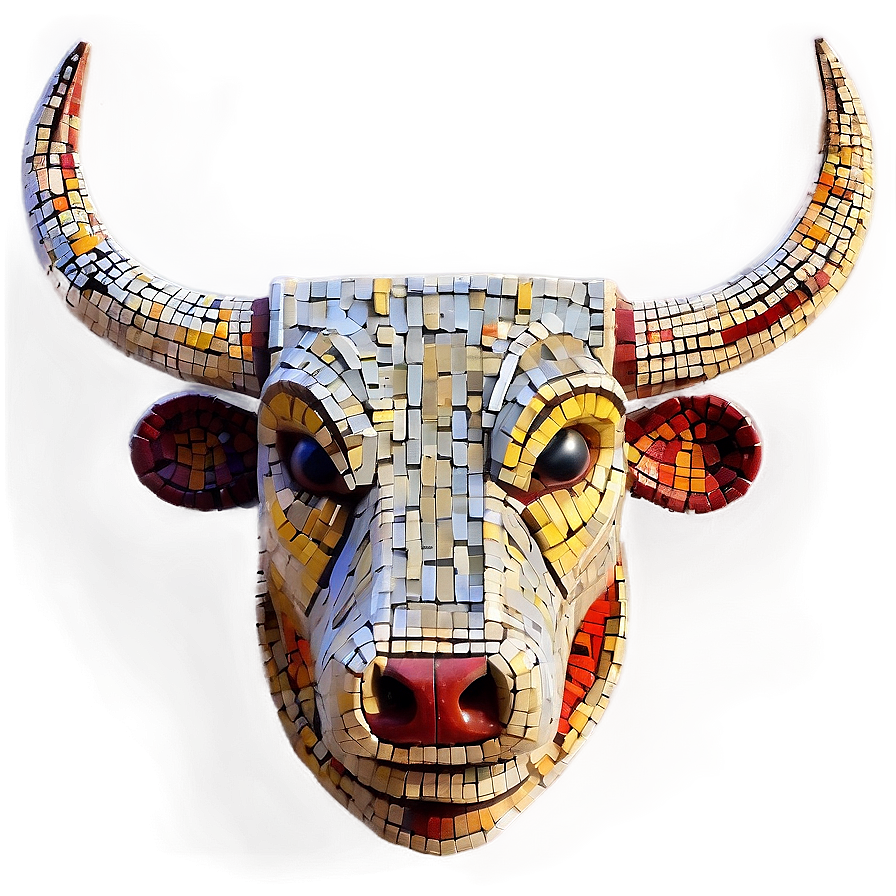 Bull Head Mosaic Png 06132024