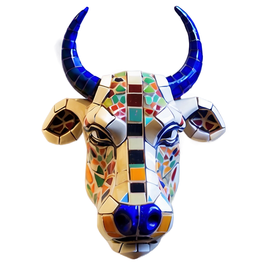 Bull Head Mosaic Png 84