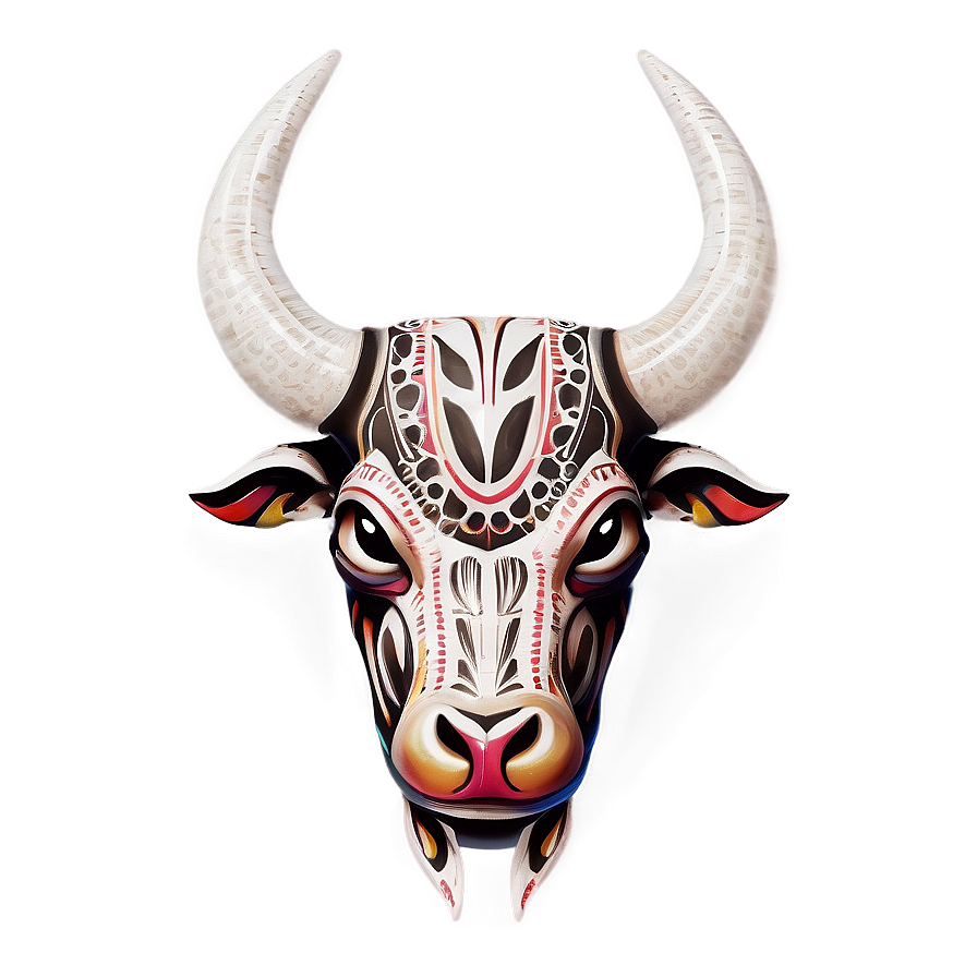 Bull Head With Tribal Marks Png 48