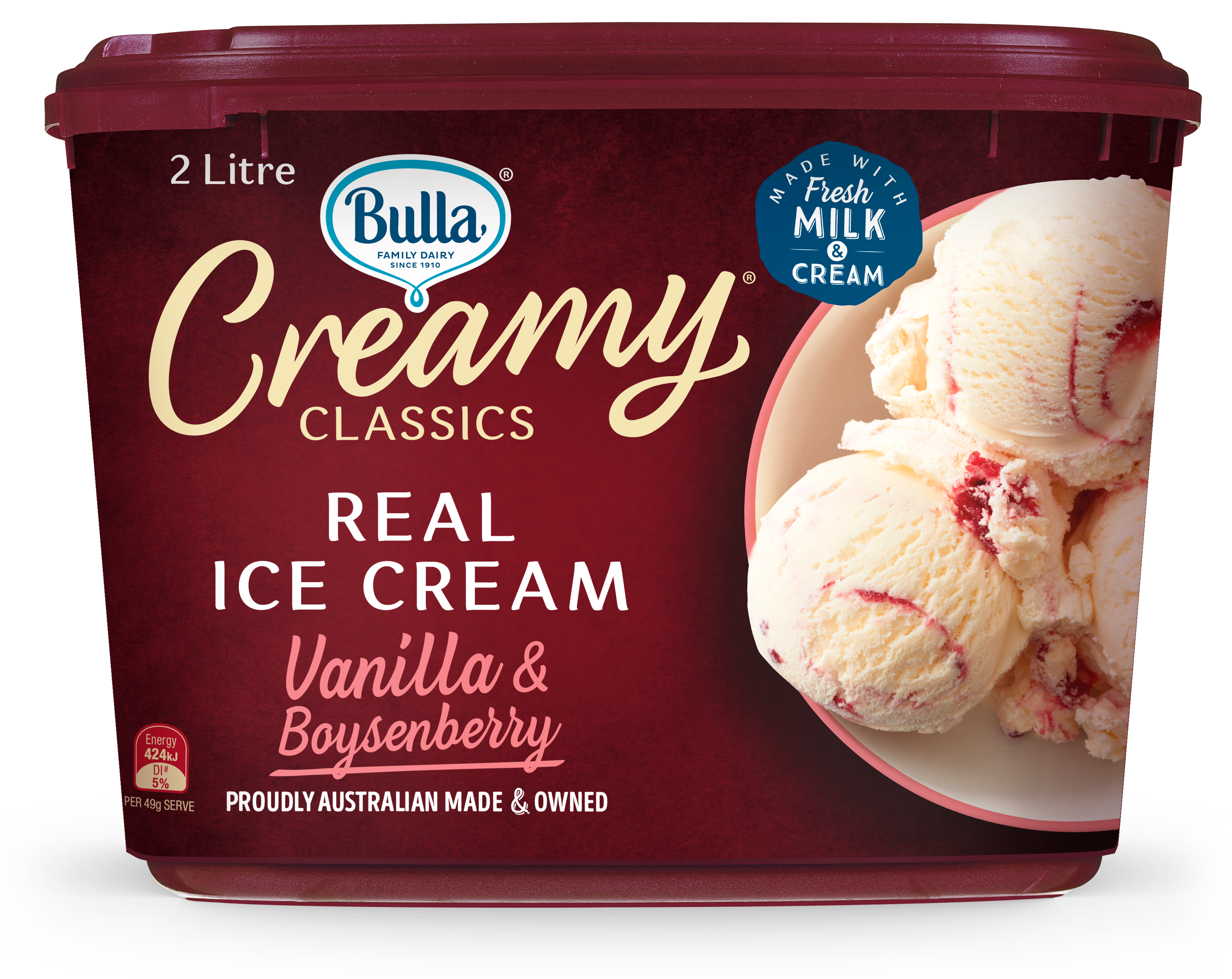 Bulla Vanilla Boysenberry Ice Cream