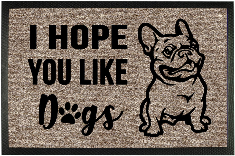 Bulldog Welcome Mat Design PNG with transparent background