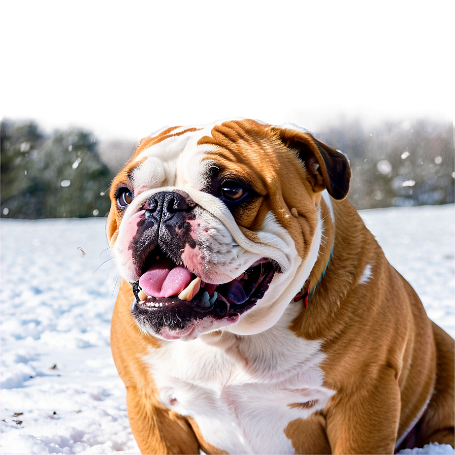 Bulldogs Enjoying Snow Png Xtq59