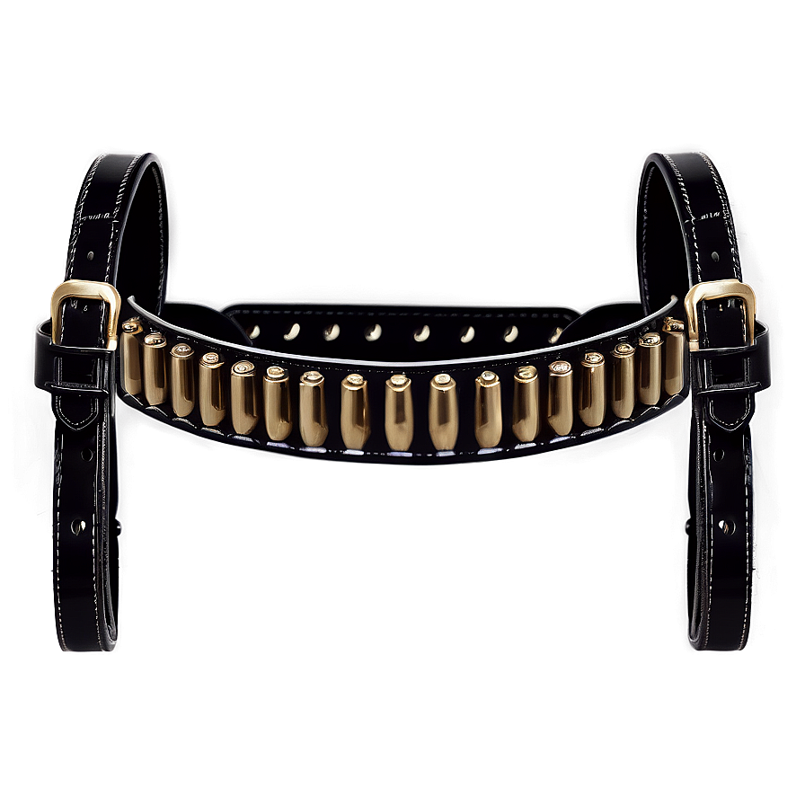 Bullet Belt On Black Png 06272024