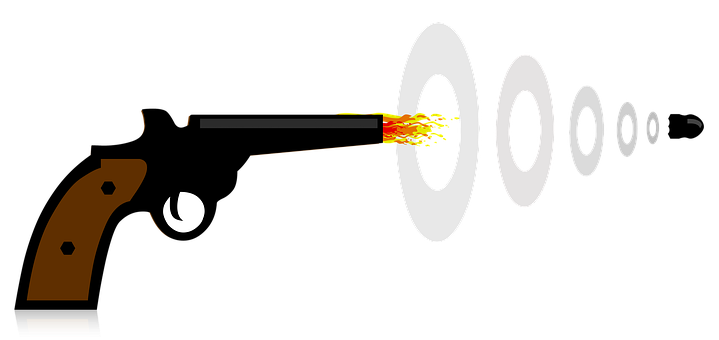 Bullet Flight Sequence Art PNG with transparent background