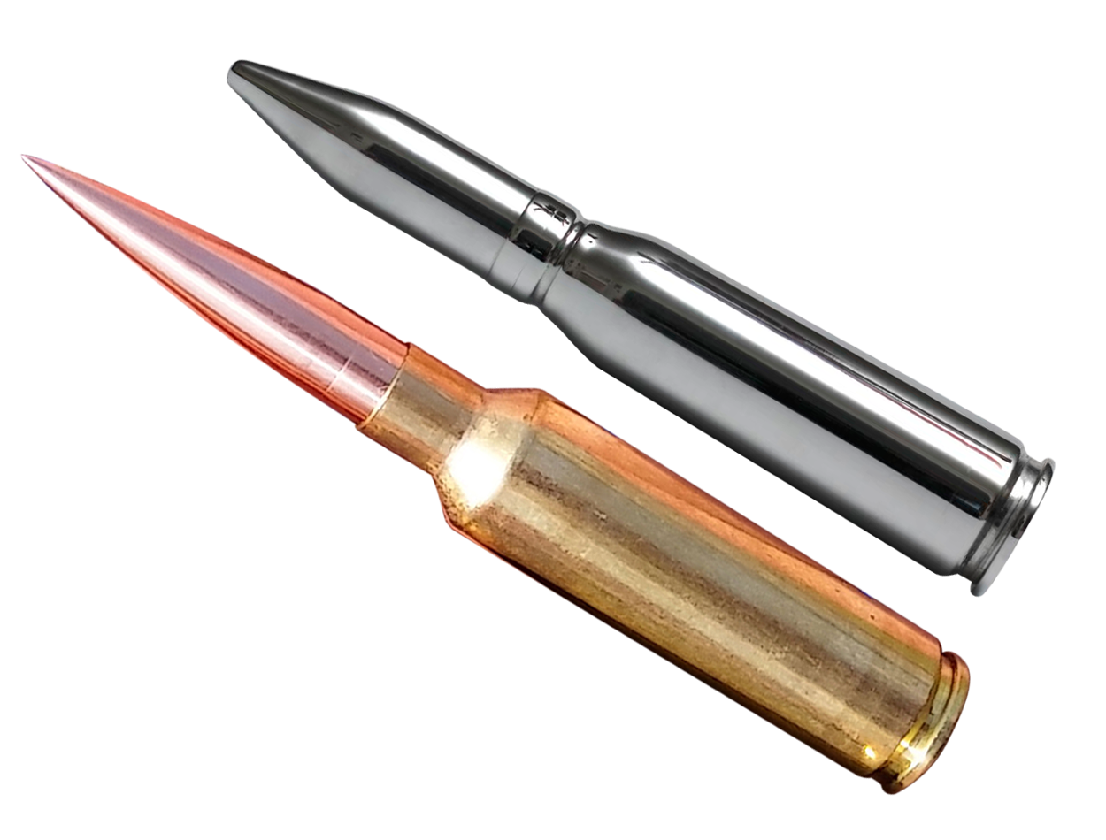 Bulletand Pen Comparison PNG with transparent background