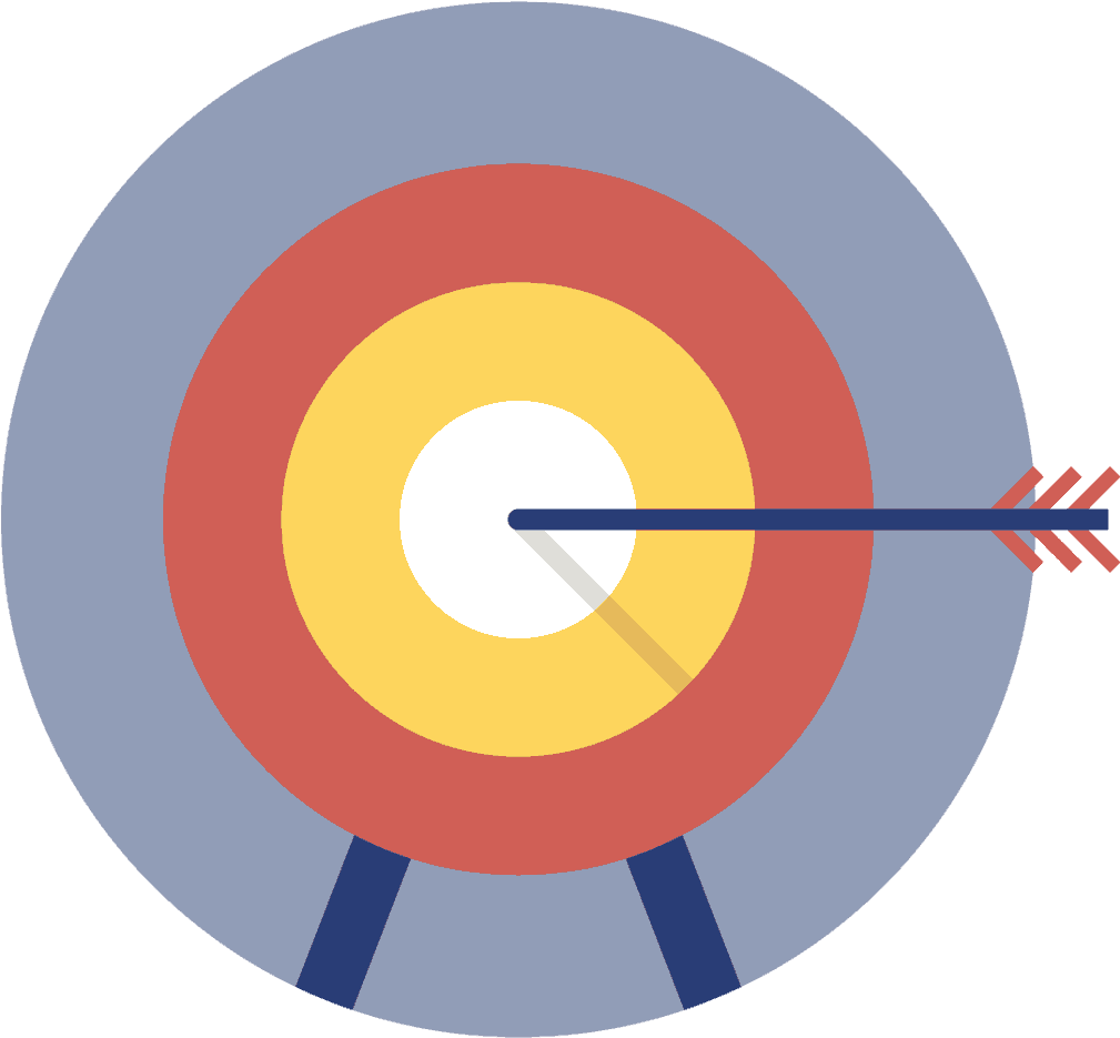 Bulls Eye Arrow Target Success PNG with transparent background