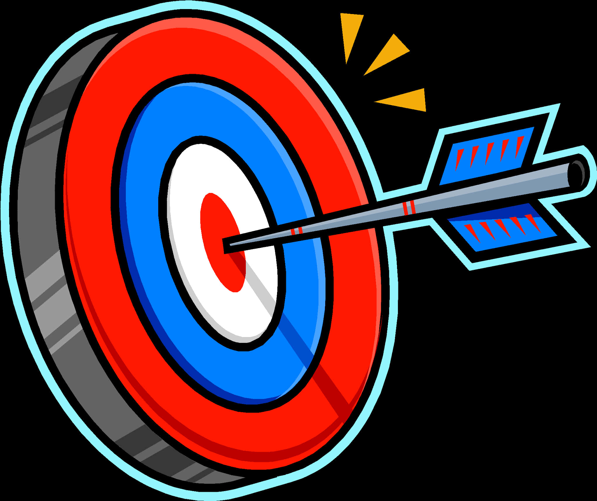Bullseye Accuracy Concept PNG with transparent background