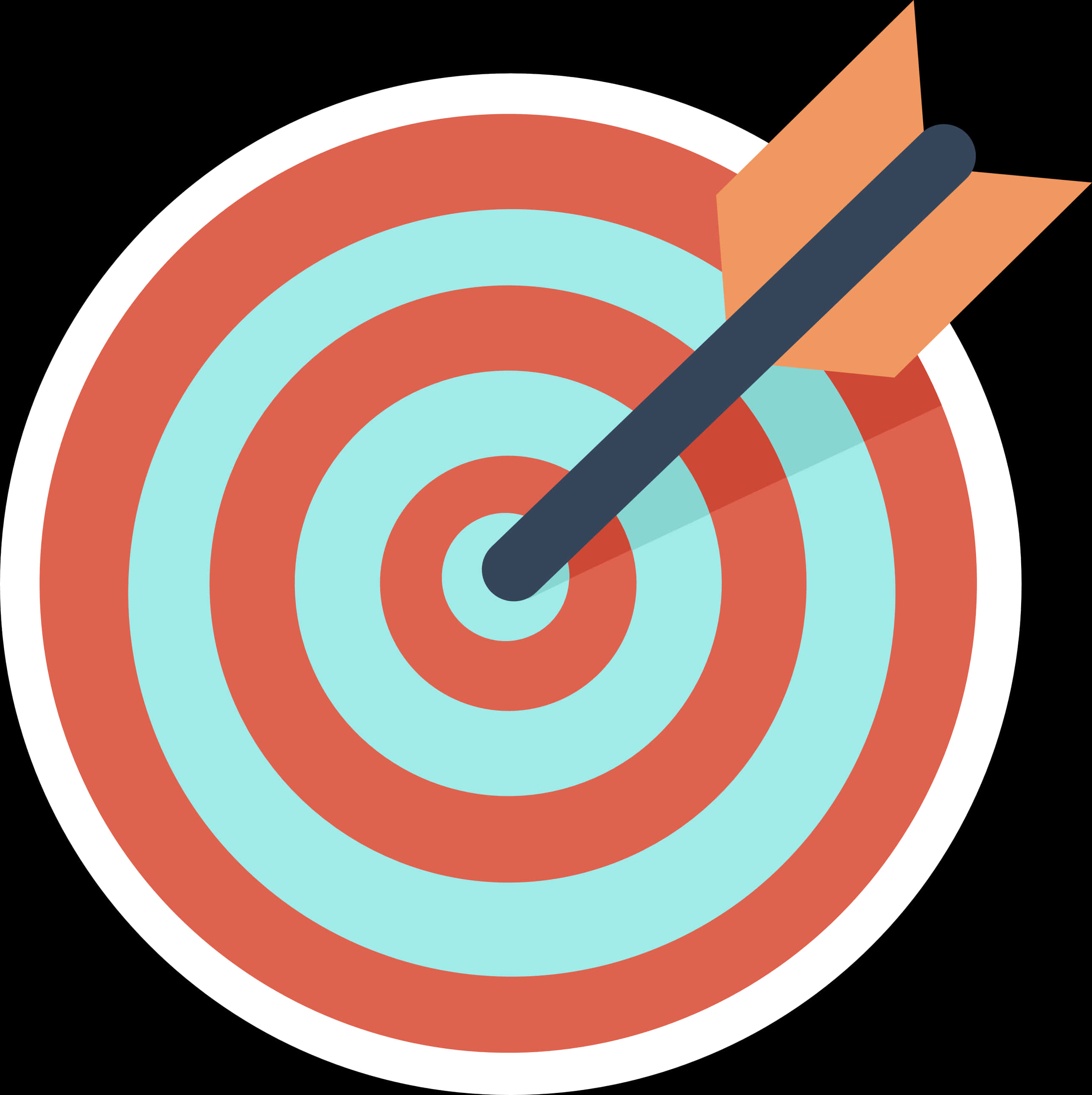 Bullseye Arrow Target Graphic PNG with transparent background