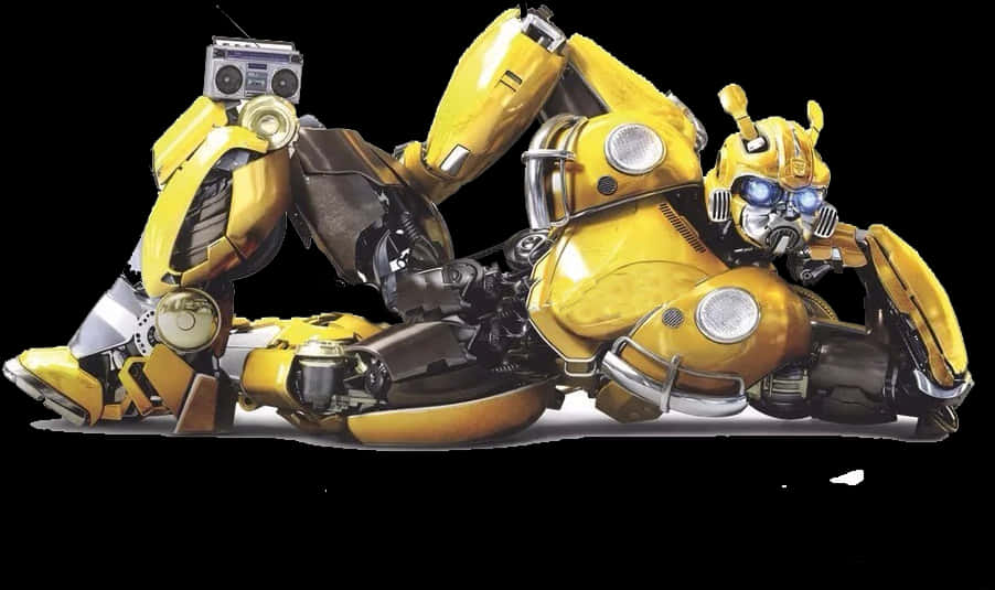 Bumblebee Robot Recliningwith Boombox