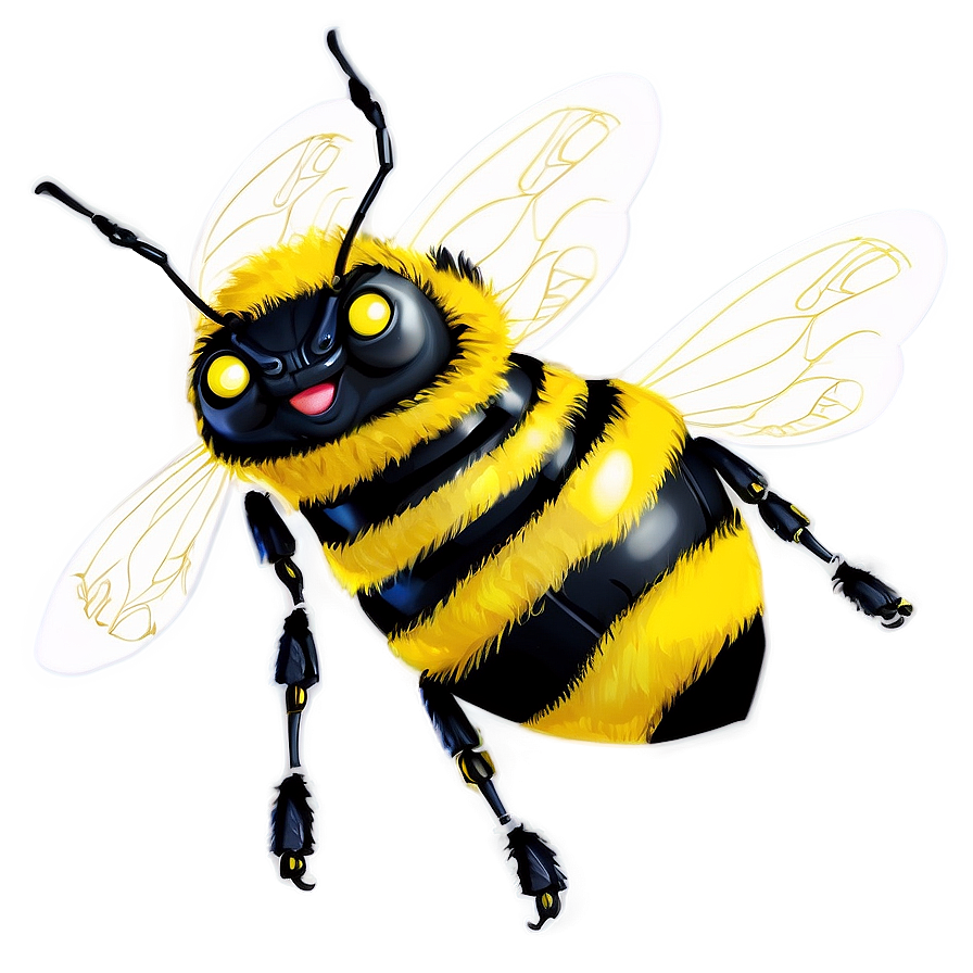 Bumblebee With Wings Spread Png 05252024