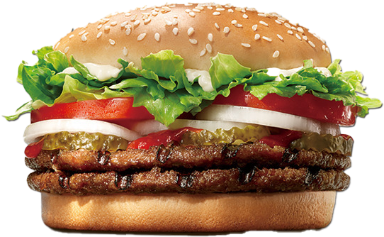 Junk Food Hamburger Png - Burger King Burger Png, Transparent Png PNG with transparent background