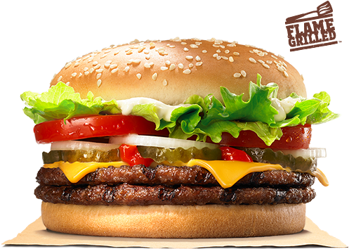 Burger King Double Whopper With Cheese, HD Png Download PNG with transparent background