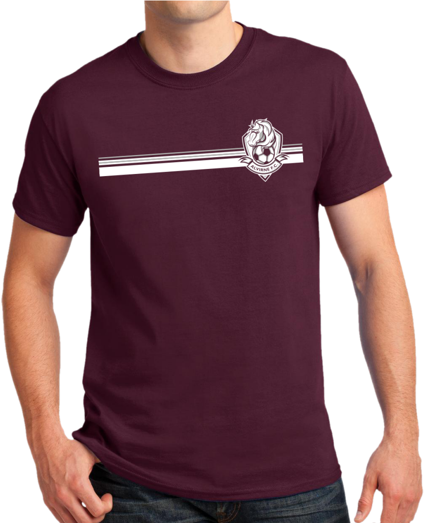 Burgundy T Shirtwith Graphic Design